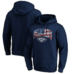 New Orleans Pelicans Banner Wave Pullover Hoodie Navy outlet