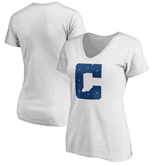 Indianapolis Colts Women's Secondary Logo V-Neck T-Shirt - White T-shirts