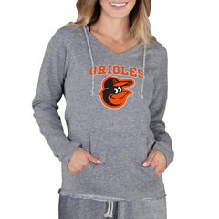 Baltimore Orioles Concepts Sport Women's Mainstream Terry Long Sleeve Hoodie Top - Gray Hoodies