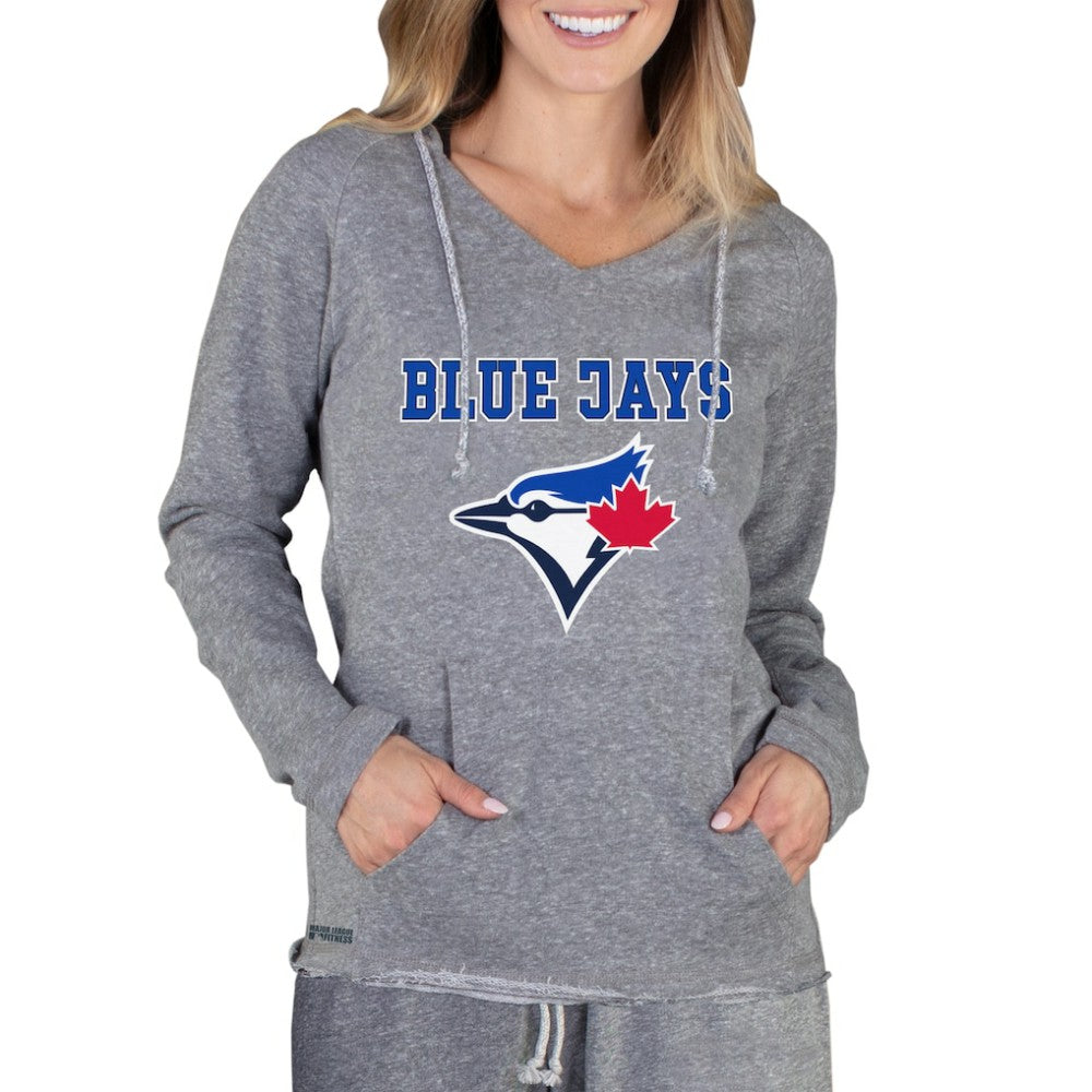 Toronto Blue Jays Concepts Sport Women's Mainstream Terry Long Sleeve Hoodie Top - Gray Hoodies