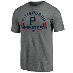Pittsburgh Pirates Team Freedom Tri-Blend T-Shirt - Gray T-shirts