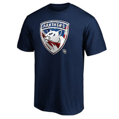 Florida Panthers Banner Wave Logo T-Shirt - Navy | US 3930362
