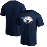 Nashville Predators Banner Wave Logo T-Shirt - Navy | US 3930365