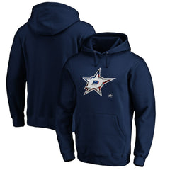 Dallas Stars Banner Wave Logo Pullover Hoodie - Navy | US 3930452