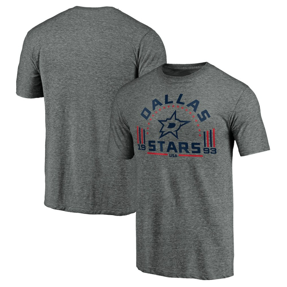 Dallas Stars Team Freedom Tri-Blend T-Shirt - Heathered Gray | US 3930622