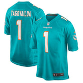 Tua Tagovailoa Miami Dolphins Player Game Jersey - Aqua Jerseys