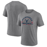 Milwaukee Bucks Team Freedom Tri-Blend T-Shirt Gray