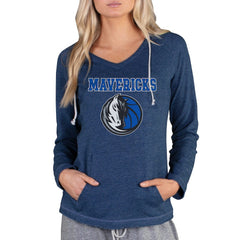 Dallas Mavericks Concepts Sport Women's Mainstream Terry Hooded Top Navy