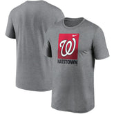 Washington Nationals Nike Local Logo Legend T-Shirt - Heathered Gray T-shirts