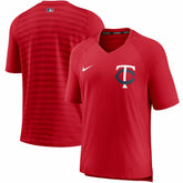 Minnesota Twins Nike Authentic Collection Pregame Performance V-Neck T-Shirt - Red T-shirts