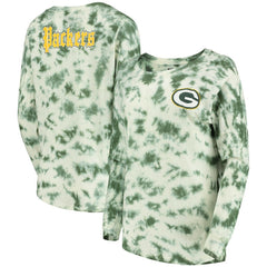 Green Bay Packers New Era Women's Tie-Dye Long Sleeve T-Shirt - Green T-shirts