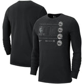 Philadelphia 76ers Courtside Chrome Long Sleeve T-Shirt Black - Nike