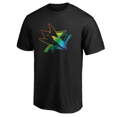 San Jose Sharks Team Pride Logo T-Shirt - Black | US 3964367
