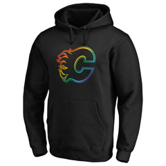 Calgary Flames Team Pride Logo Pullover Hoodie - Black | US 3964472