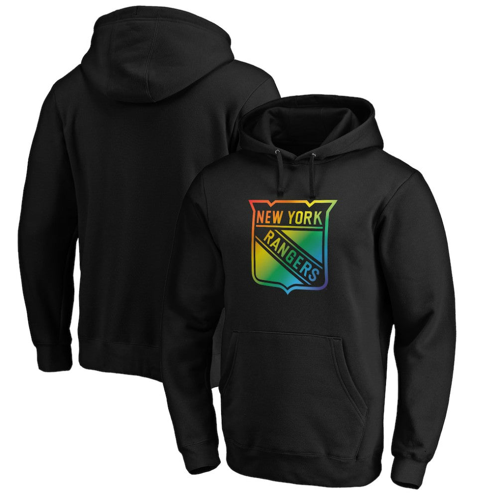 New York Rangers Team Pride Logo Pullover Hoodie - Black | US 3964487
