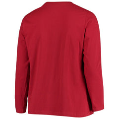 Arizona Cardinals Women's Plus Size Primary Logo Long Sleeve Scoop Neck T-Shirt - Cardinal T-shirts