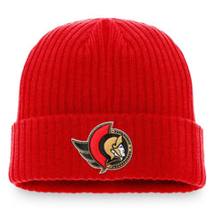 Ottawa Senators Fanatics Core Primary Logo Cuffed Knit Hat - Red | US 3970321