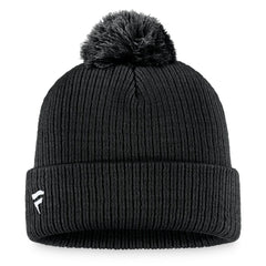 Pittsburgh Penguins Fanatics Primary Logo Cuffed Knit Hat with Pom - Black | US 3970433