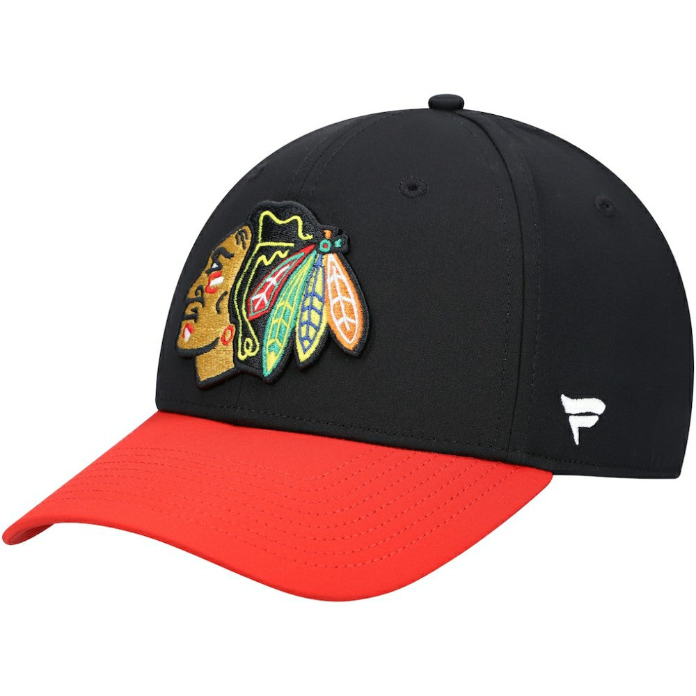 Chicago Blackhawks Fanatics Core Primary Logo Flex Hat - Black | US 3970655