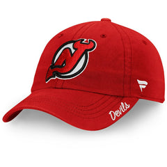 New Jersey Devils Fanatics Women's Core Primary Logo Adjustable Hat - Red | US 3971023