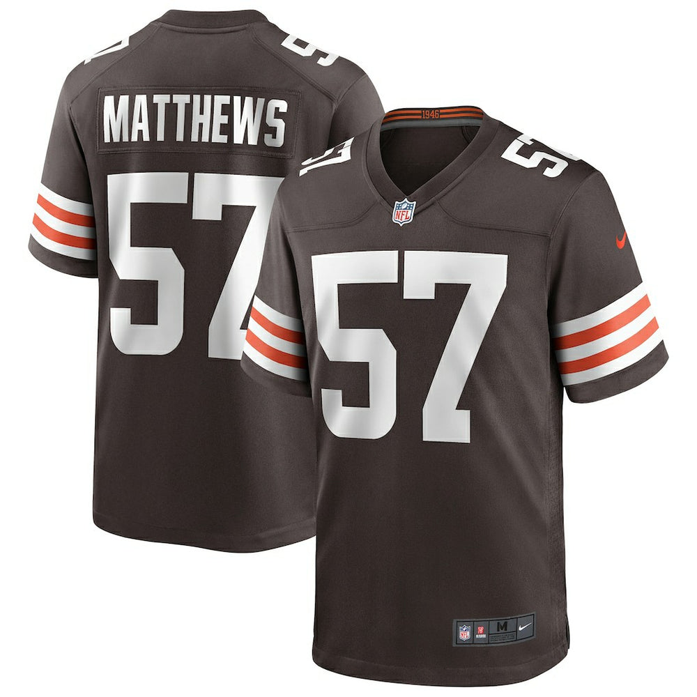 Clay Matthews Cleveland Browns Game Retired Player Jersey - Brown Jerseys