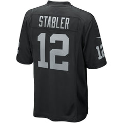 Ken Stabler Las Vegas Raiders Game Retired Player Jersey - Black Jerseys