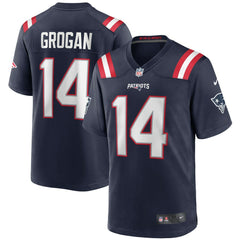 Steve Grogan New England Patriots Game Retired Player Jersey - Navy Jerseys