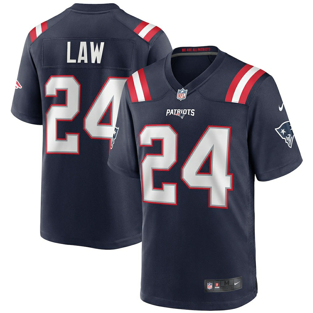 Ty Law New England Patriots Game Retired Player Jersey - Navy Jerseys