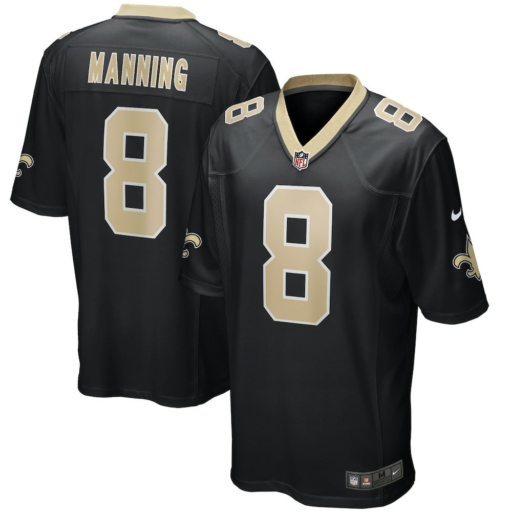 Archie Manning New Orleans Saints Game Retired Player Jersey - Black Jerseys