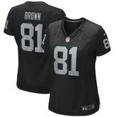 Tim Brown Las Vegas Raiders Women's Game Retired Player Jersey - Black Jerseys