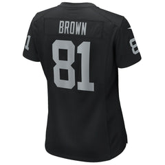 Tim Brown Las Vegas Raiders Women's Game Retired Player Jersey - Black Jerseys