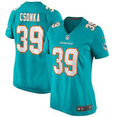 Larry Csonka Miami Dolphins Women's Game Retired Player Jersey - Aqua Jerseys