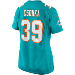 Larry Csonka Miami Dolphins Women's Game Retired Player Jersey - Aqua Jerseys