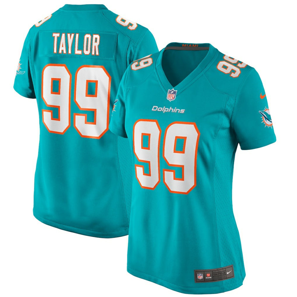 Jason Taylor Miami Dolphins Women's Game Retired Player Jersey - Aqua Jerseys