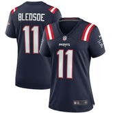 Drew Bledsoe New England Patriots Women's Game Retired Player Jersey - Navy Jerseys