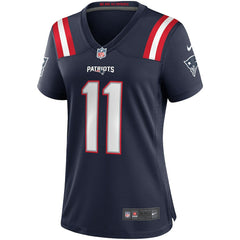 Drew Bledsoe New England Patriots Women's Game Retired Player Jersey - Navy Jerseys