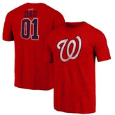 Washington Nationals Father's Day Greatest Dad Tri-Blend T-Shirt - Red T-shirts