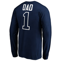 Boston Red Sox Father's Day #1 Dad Long Sleeve T-Shirt - Navy T-shirts