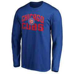 Chicago Cubs Father's Day #1 Dad Long Sleeve T-Shirt - Royal T-shirts