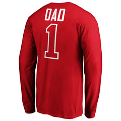Cincinnati Reds Father's Day #1 Dad Long Sleeve T-Shirt - Red T-shirts