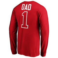 St. Louis Cardinals Father's Day #1 Dad Long Sleeve T-Shirt - Red T-shirts