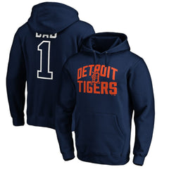 Detroit Tigers Father's Day #1 Dad Pullover Hoodie - Navy Hoodies