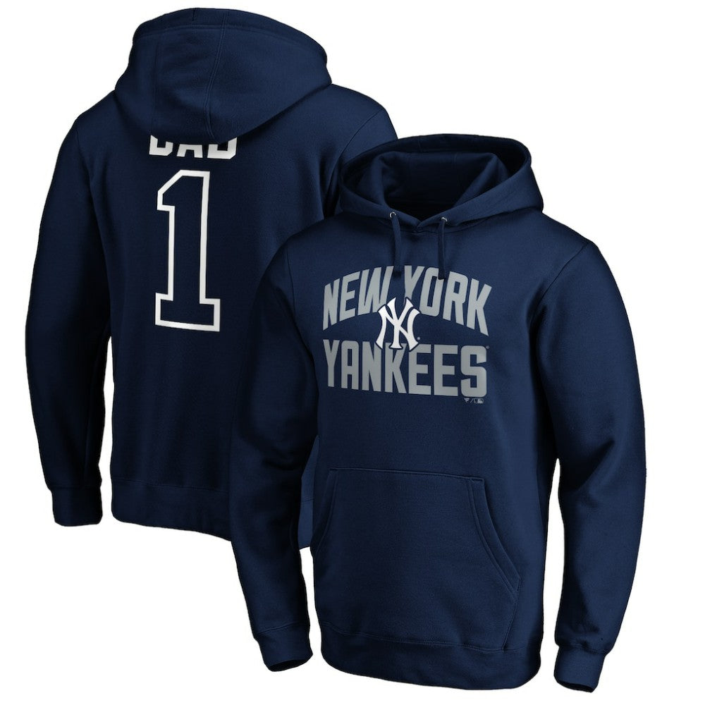 New York Yankees Father's Day #1 Dad Pullover Hoodie - Navy Hoodies