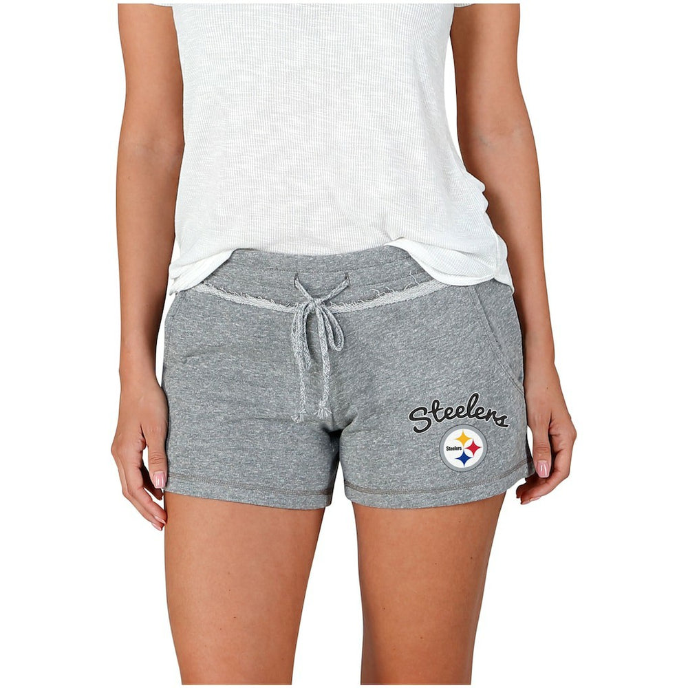 Pittsburgh Steelers Concepts Sport Women's Mainstream Terry Shorts - Gray Shorts
