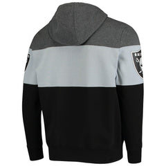 Las Vegas Raiders Starter Extreme Fireballer Pullover Hoodie - Heathered Gray/Silver Hoodies