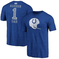 Indianapolis Colts #1 Dad Team Logo T-Shirt - Royal T-shirts