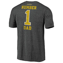 Pittsburgh Steelers #1 Dad Team Logo T-Shirt - Charcoal T-shirts