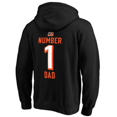 Cincinnati Bengals #1 Dad Pullover Hoodie - Black Hoodies