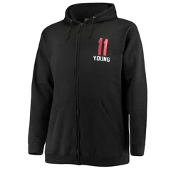 Trae Young Atlanta Hawks Big & Tall Player Name & Number Full-Zip Hoodie Jacket Black - Fanatics