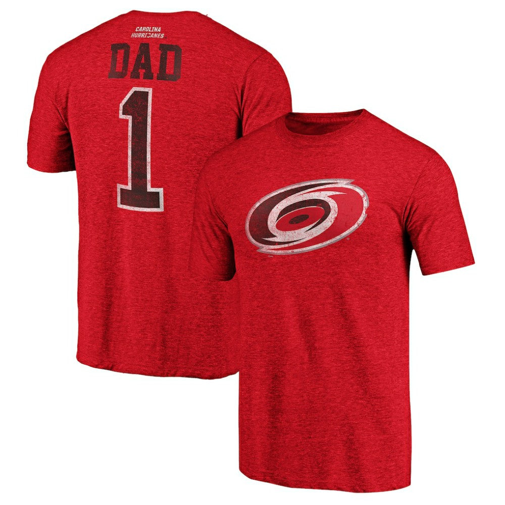 Carolina Hurricanes Greatest Dad Tri-Blend T-Shirt - Red | US 3990255